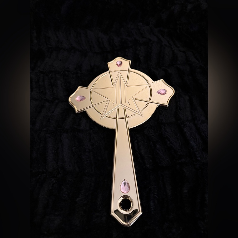 Jeffree Star Cosmetics Gold Chrome Cross Mirror. NO BOX